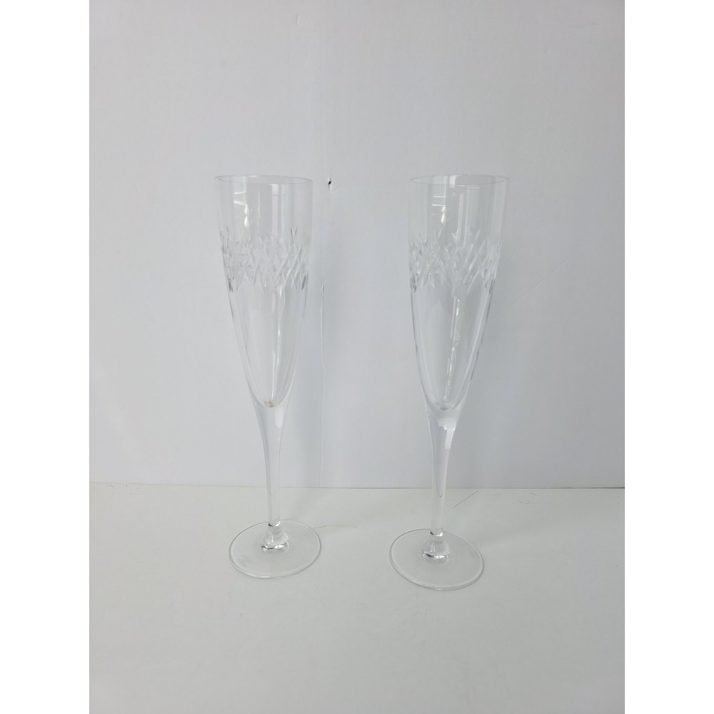 Marquis Waterford Calla Champagne Flute Crystal pair